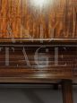 Credenza sideboard italiana con piano in vetro bordeaux, anni '60