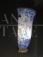 Applique singola a vaso di Stefano Toso in vetro di Murano blu