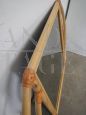 Specchio vintage in bamboo anni '70