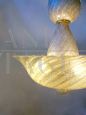 Lampadario Mazzega in vetro di Murano anni '70 a 5 luci