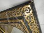 Specchio vintage ovale con cornice dorata in stile antico