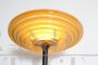 Lampada  piantana design Fontana Arte in vetro di Murano arancione, anni '70                            