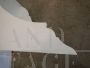 Mensola shabby in abete laccato bianco, anni '60