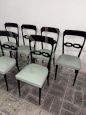 Set di 6 sedie vintage italiane in stile Ico Parisi                            