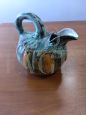 Brocca in terracotta smaltata a forma di zucca di fine '800