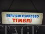 Insegna luminosa vintage Servizio Espresso Timbri, anni '70