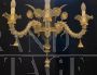 Lampada da parete Rezzonico in vetro di Murano oro, Seguso anni '80