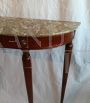  Consolle in stile antico '800 con piano in marmo e gambe a spillo                           