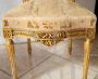 Coppia di sedie antiche Napoleone III imbottite in legno dorato e intagliato