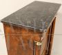 Antico secretaire Impero in noce con piano in marmo nero, '800