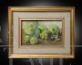 Raffaele Pucci - Dipinto di Natura Morta con frutti verdi, olio su tela