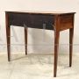 Scrittoio tavolino console antica di epoca Luigi XVI in noce intarsiato, Italia '700