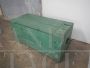 Cassa vintage in legno di larice verde, anni '50