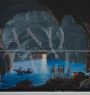 La Grotta Azzurra - Dipinto antico tempera su cartoncino gouache