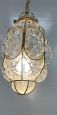 Lampada a sospensione a lanterna in vetro di Murano attr. AVEM                            