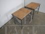 Sgabello industriale rettangolare anni '60