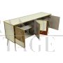 Credenza 4 ante in vetro colorato in stile vintage