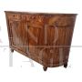 Credenza madia antica veneta di fine '700 in ciliegio con fianchi stondati - A-0305