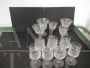 Set di 12 bicchieri vintage in cristallo lavorato                            