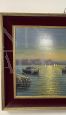S. Mariani - dipinto con paesaggio marittimo, olio su tela, metà ‘900
