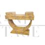 Consolle in radica di betulla in stile Art Déco                            