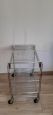 Carrello vintage a griglia in acciaio inox