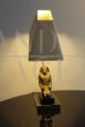 Lampada da tavolo Hollywood Regency Pharaoh degli anni '70
