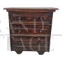 Cassettone comò antico italiano di fine '600 in legno di noce - A-0293