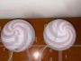 Coppia di lampade Swirl in vetro di Murano rosa