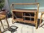 Mobile dry bar vintage in bamboo manao con due sgabelli                            