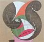 Polifemo, opera Futurista Cubista di Erto Zampoli, pastello su cartoncino
