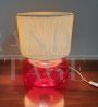 Lampada da tavolo B0211 Ikea in vetro rosso anni '90