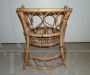 Poltrona a pozzetto vintage in bamboo anni '70