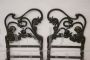 Antico letto matrimoniale Art Nouveau in ghisa, fine '800