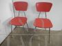 Set di 4 sedie vintage rosse in formica