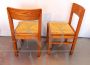 2 sedie da cucina anni '80 con seduta in paglia