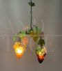 Lampadario Cesare Toso con grappoli d'uva in vetro di Murano