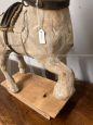 Cavallo giocattolo antico in cartapesta dell'800