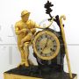 Antico orologio parigina Impero raffigurante Forbante ed Edipo, '800
