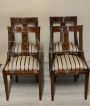 Set di 4 sedie a gondola antiche intarsiate                            