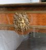 Scrivania antica Bureau Plat Napoleone III Francese in legno esotico                            