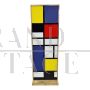 Coppia di colonne design in vetro stile Mondrian