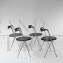 Set di 4 sedie vintage in acciaio cromato in stile Hans Eichenberger
