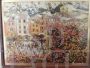 Terrazze a Portofino - dipinto di Michele Cascella su foglia oro