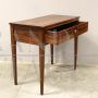 Scrittoio tavolino console antica di epoca Luigi XVI in noce intarsiato, Italia '700