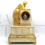 Antico Orologio a Pendolo Luigi Filippo in bronzo dorato e marmo - '800