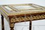 Tavolino antico Napoleone III Francese in mogano con porcellane Sèvres