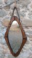 Specchio vintage da parete in teak di Ro.Ma Cantù                            