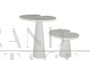 Coppia di tavolini Angelo Mangiarotti in marmo bianco di Carrara