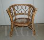 Poltrona a pozzetto vintage in bamboo anni '70